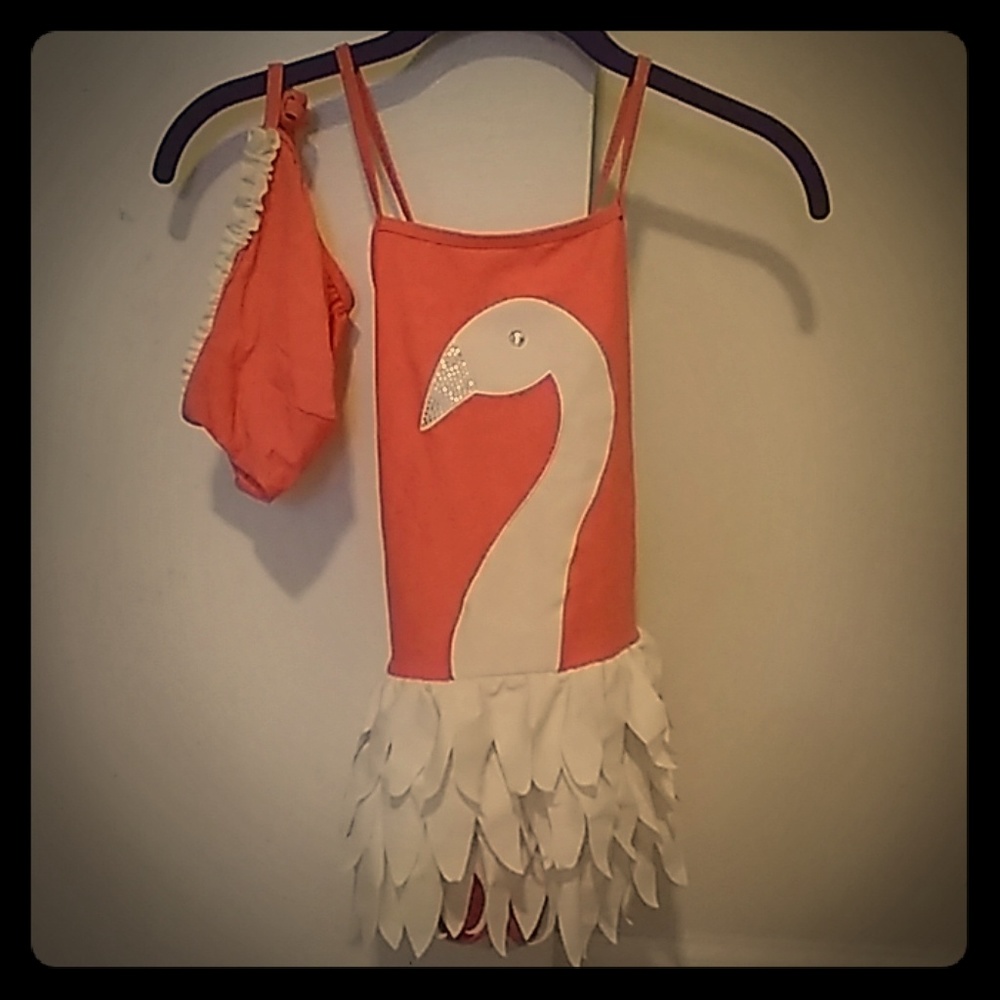 Swan bathing suit with cap